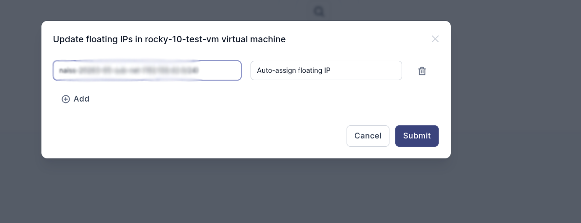 Add floating IP