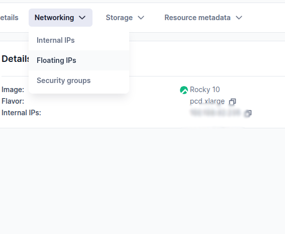 Associate floating IP
